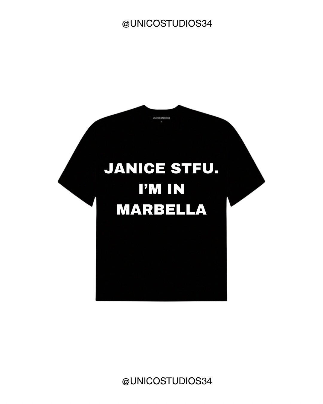ÚNICO STUDIOS JANICE STFU T-SHIRT - Black