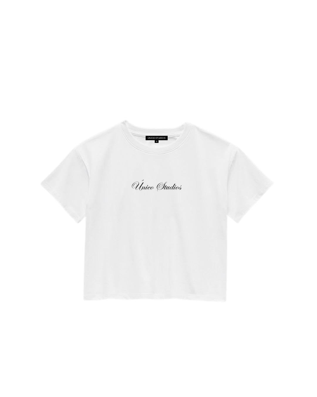 ÚNICO STUDIOS BARIS YILMAZ OR ME CROP T-SHIRT - White