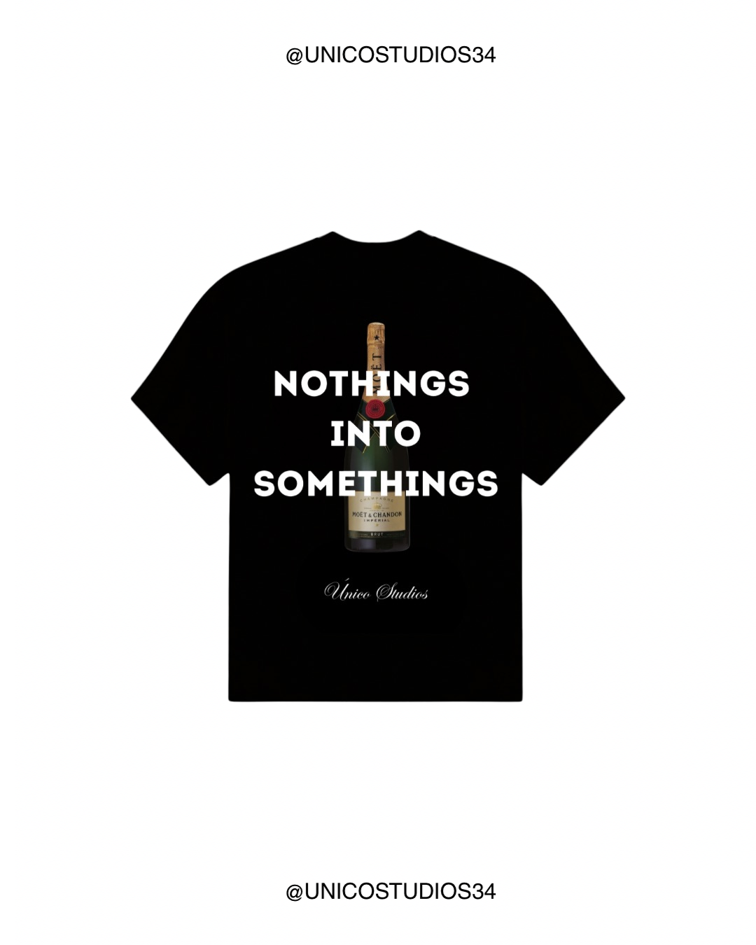 ÚNICO STUDIOS NOTHINGS INTO SOMETHINGS T-SHIRT - Black