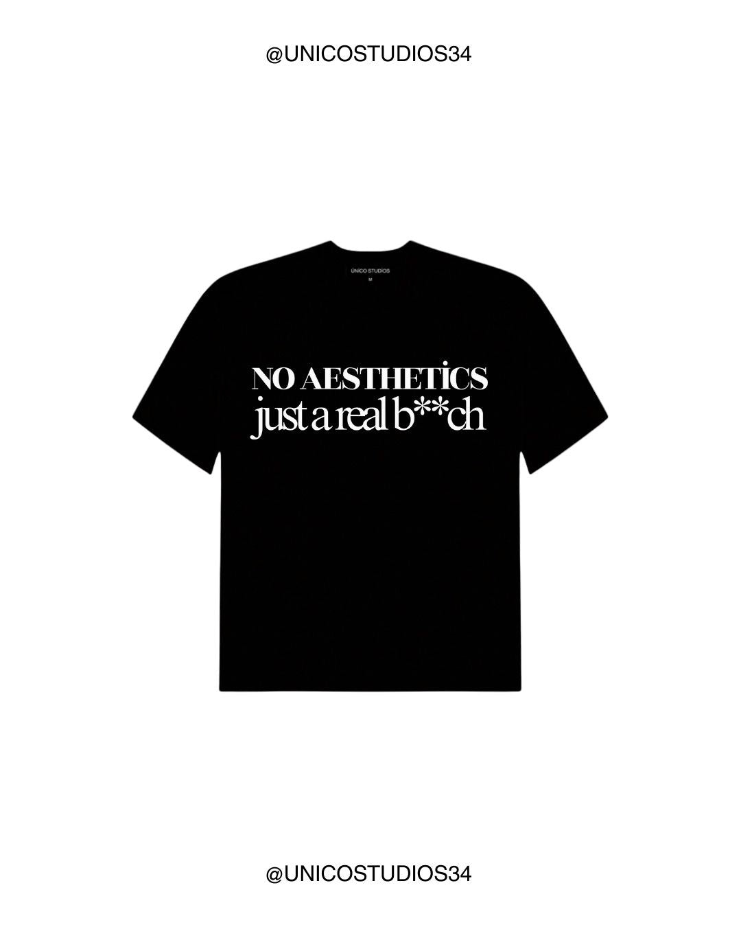 ÚNICO STUDIOS NO AESTHETICS T-SHIRT - Black