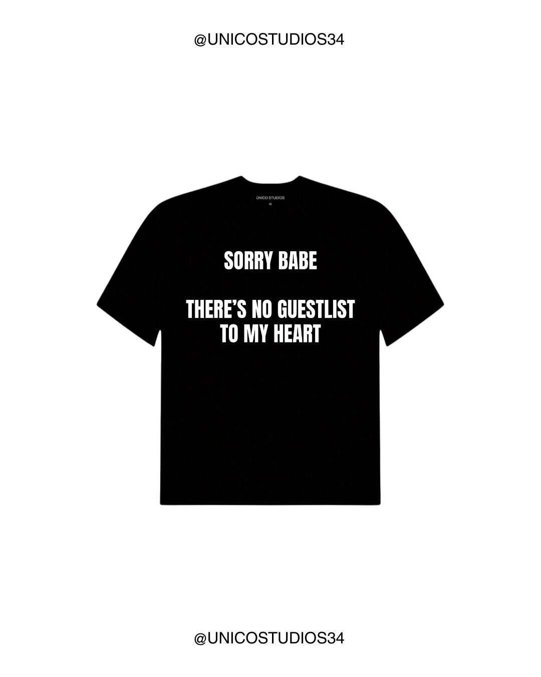 ÚNICO STUDIOS SORRY BABE T-SHIRT - Black