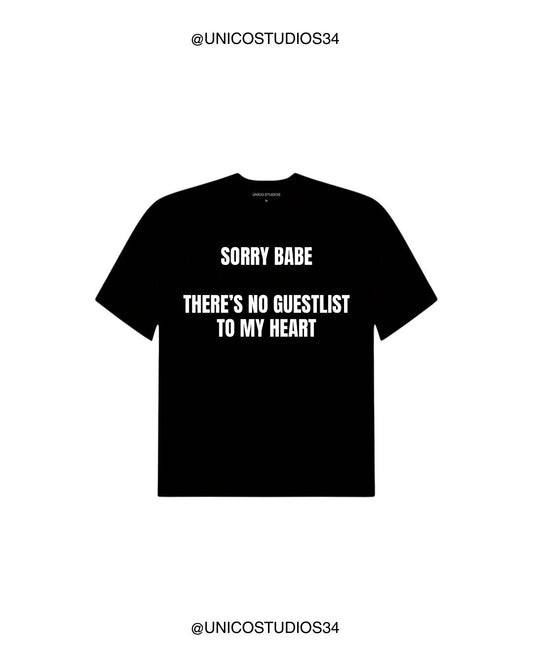 ÚNICO STUDIOS SORRY BABE T-SHIRT - Black