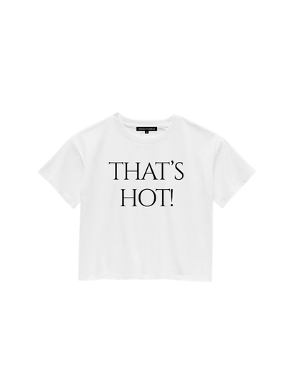 ÚNICO STUDIOS THAT’S HOT CROP T-SHIRT - White