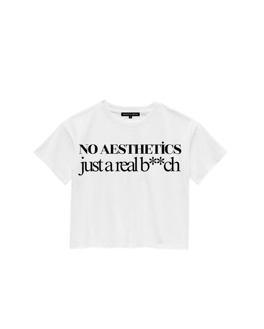 ÚNICO STUDIOS NO AESTHETICS CROP T-SHIRT - White