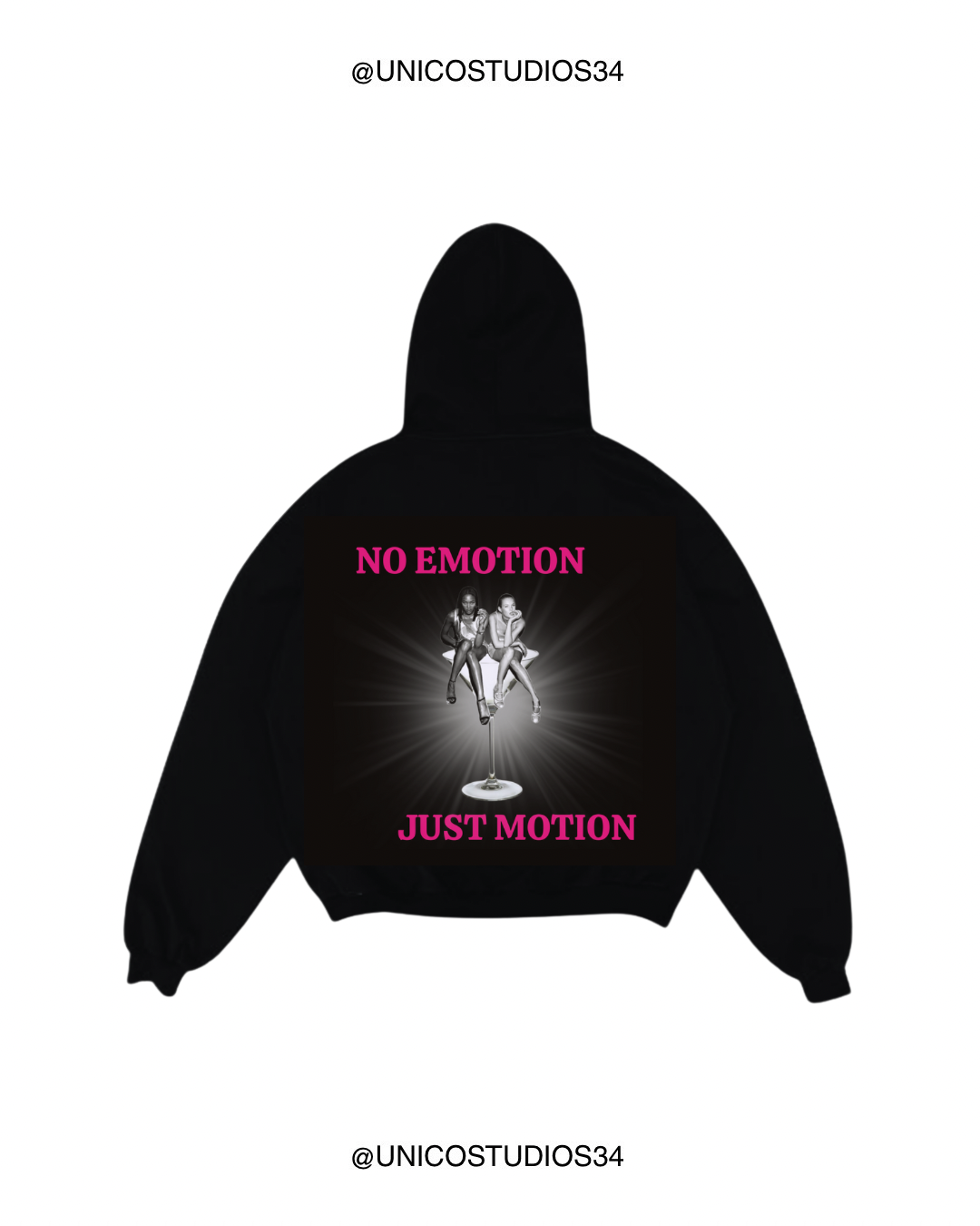 ÚNICO STUDIOS NO EMOTION HOODIE - Black