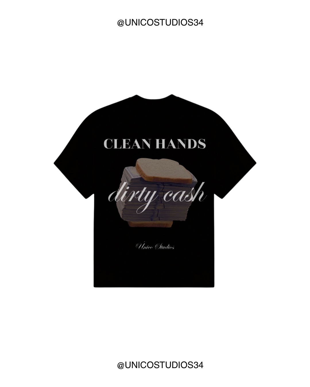 ÚNICO STUDIOS DIRTY CASH T-SHIRT - Black