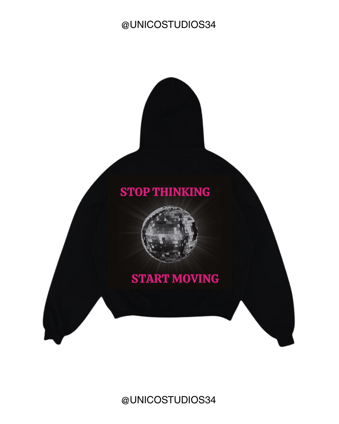 ÚNICO STUDIOS STOP THINKING HOODIE - Black