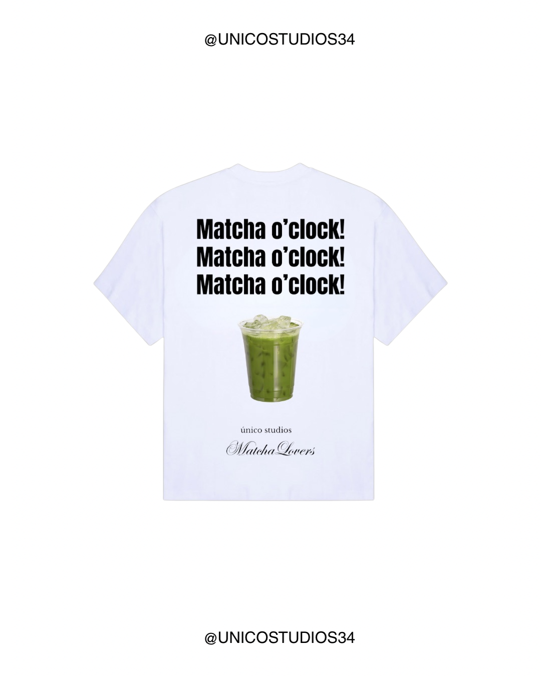 ÚNICO STUDIOS MATCHA O'CLOCK T-SHIRT - White