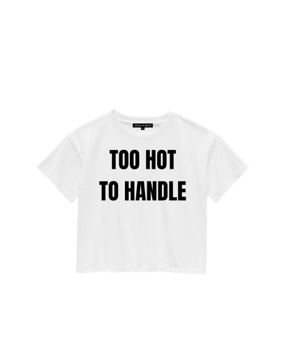 ÚNICO STUDIOS TOO HOT TO HANDLE CROP T-SHIRT - White