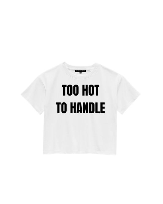 ÚNICO STUDIOS TOO HOT TO HANDLE CROP T-SHIRT - White