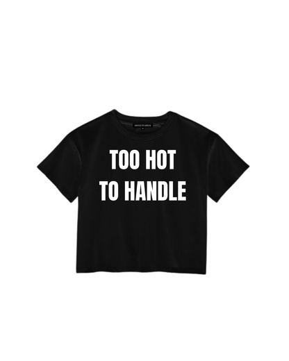 ÚNICO STUDIOS TOO HOT TO HANDLE CROP T-SHIRT - Black