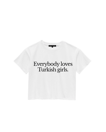 ÚNICO STUDIOS TURKISH GIRLS CROP T-SHIRT - White
