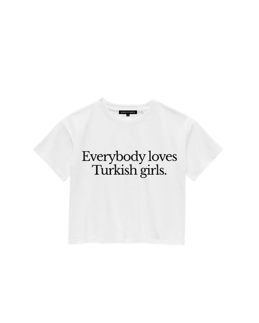 ÚNICO STUDIOS TURKISH GIRLS CROP T-SHIRT - White