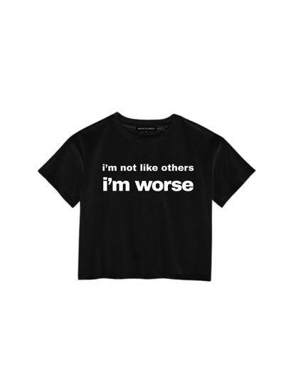 ÚNICO STUDIOS NOT LIKE OTHERS CROP T-SHIRT - Black