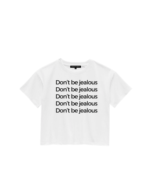 ÚNICO STUDIOS DON’T BE JEALOUS CROP T-SHIRT - White