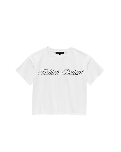 ÚNICO STUDIOS TURKISH DELIGHT CROP T-SHIRT - White