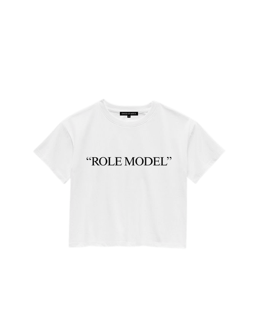 ÚNICO STUDIOS ROLE MODEL CROP T-SHIRT - White