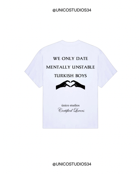 ÚNICO STUDIOS MENTALLY UNSTABLE TURKISH BOYS T-SHIRT - White