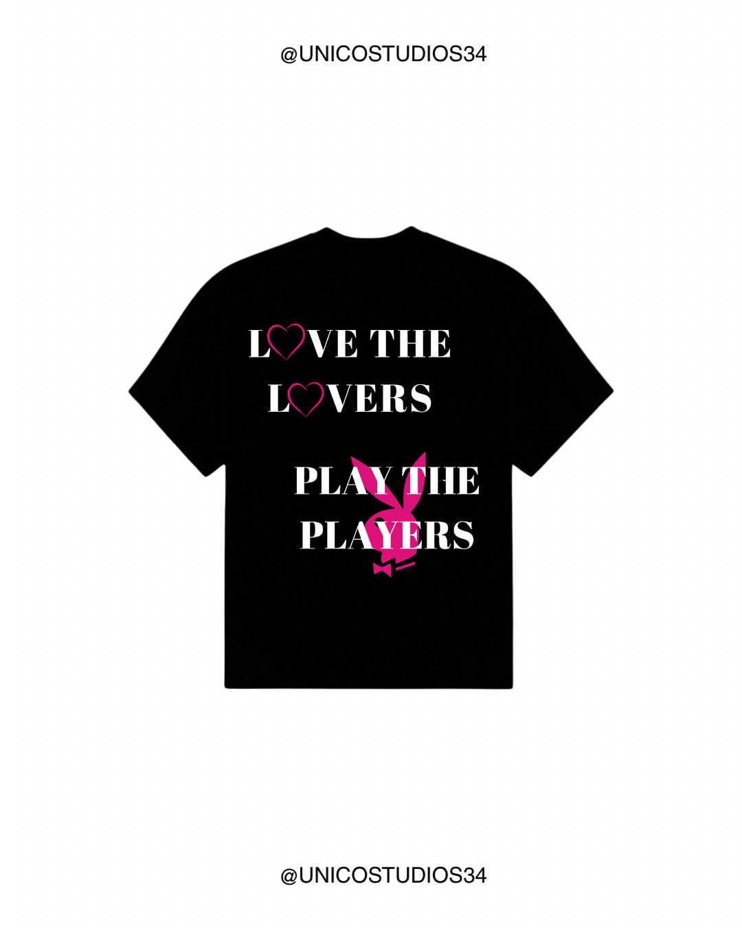 ÚNICO STUDIOS LOVE THE LOVERS T-SHIRT - Black