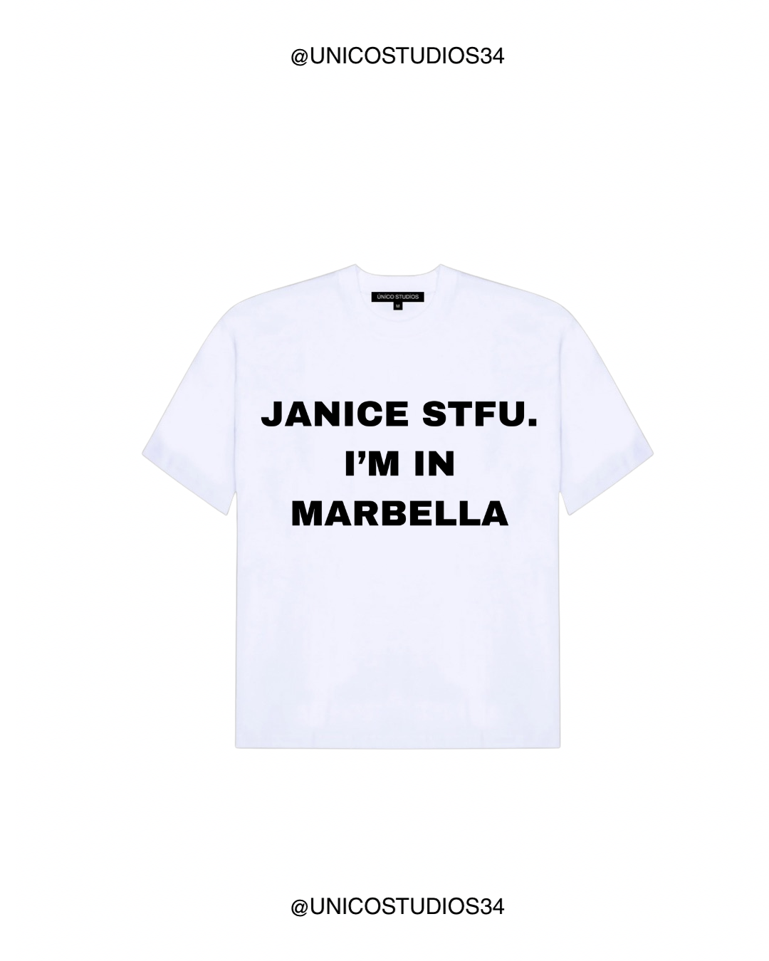 ÚNICO STUDIOS JANICE STFU T-SHIRT - White