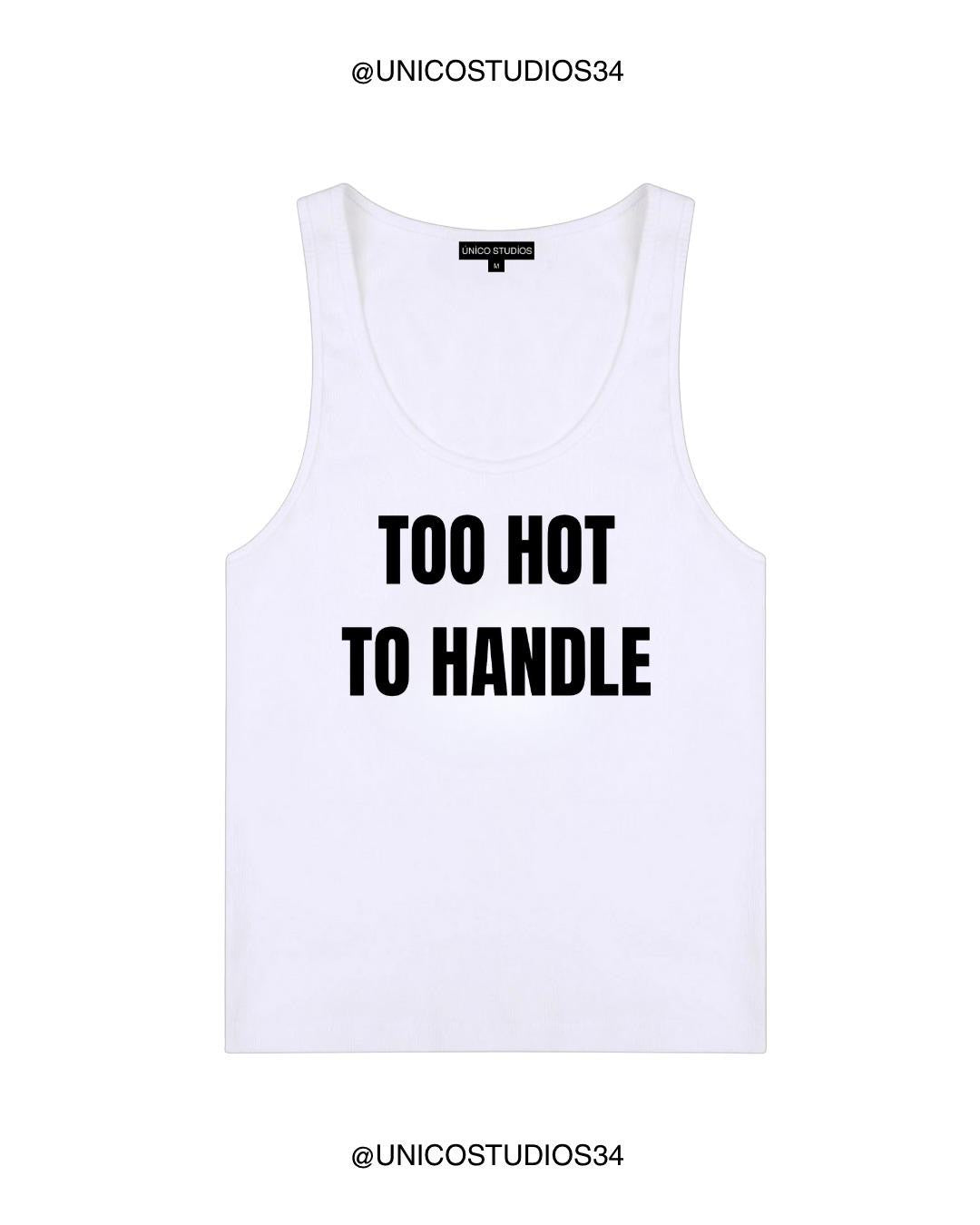 ÚNICO STUDIOS TOO HOT TO HANDLE WOMEN’S TANK TOP - White