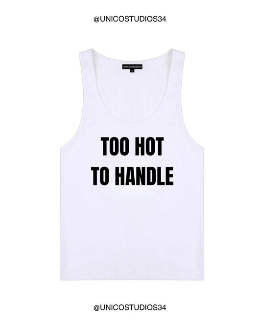 ÚNICO STUDIOS TOO HOT TO HANDLE WOMEN’S TANK TOP - White