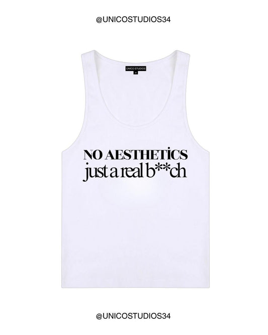 ÚNICO STUDIOS NO AESTHETICS WOMEN’S TANK TOP - White