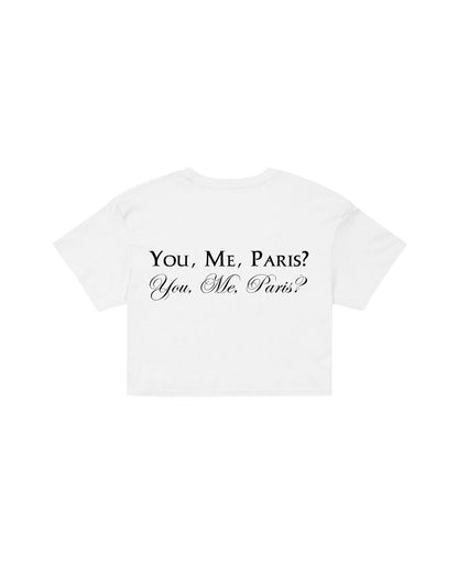 ÚNICO STUDIOS YOU, ME, PARIS ? CROP T-SHIRT - White
