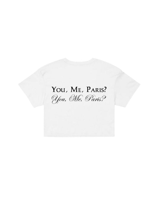 ÚNICO STUDIOS YOU, ME, PARIS ? CROP T-SHIRT - White
