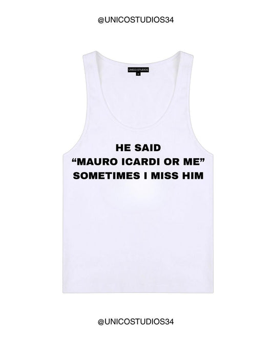 ÚNICO STUDIOS MAURO ICARDI OR ME WOMEN’S TANK TOP - White