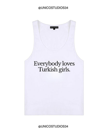 ÚNICO STUDIOS TURKISH GIRLS WOMEN’S TANK TOP - White