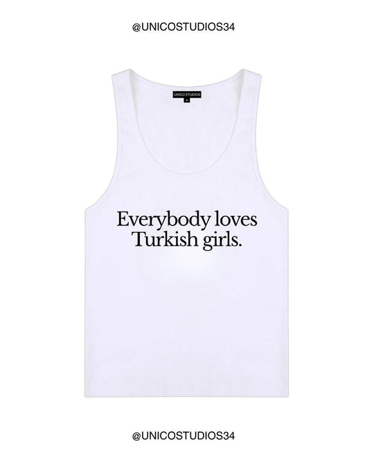 ÚNICO STUDIOS TURKISH GIRLS WOMEN’S TANK TOP - White
