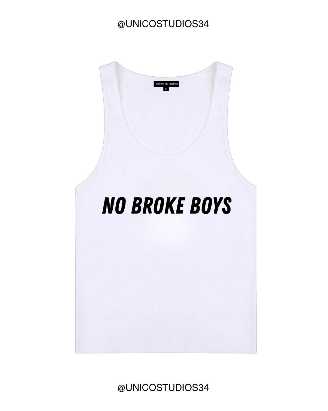 ÚNICO STUDIOS NO BROKE BOYS WOMEN’S TANK TOP - White