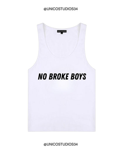 ÚNICO STUDIOS NO BROKE BOYS WOMEN’S TANK TOP - White