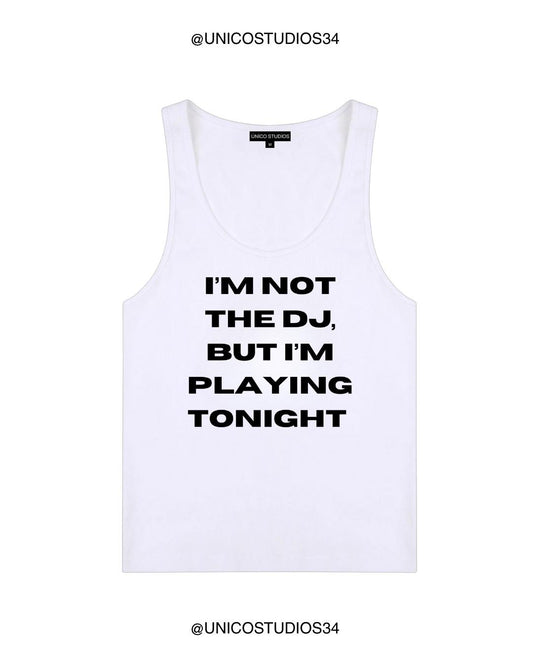 ÚNICO STUDIOS PLAYING TONIGHT WOMEN’S TANK TOP - White