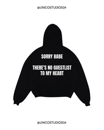 ÚNICO STUDIOS SORRY BABE HOODIE - Black