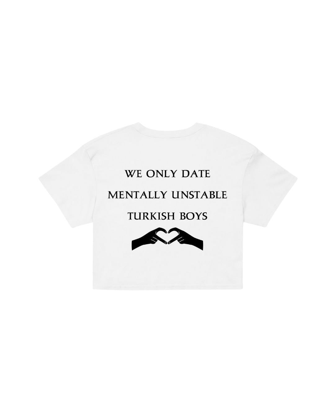 ÚNICO STUDIOS WE ONLY DATE CROP T-SHIRT - White