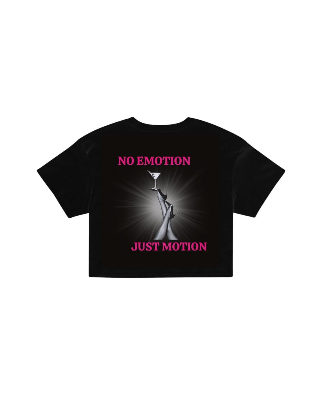 ÚNICO STUDIOS NO EMOTION CROP T-SHIRT - Black