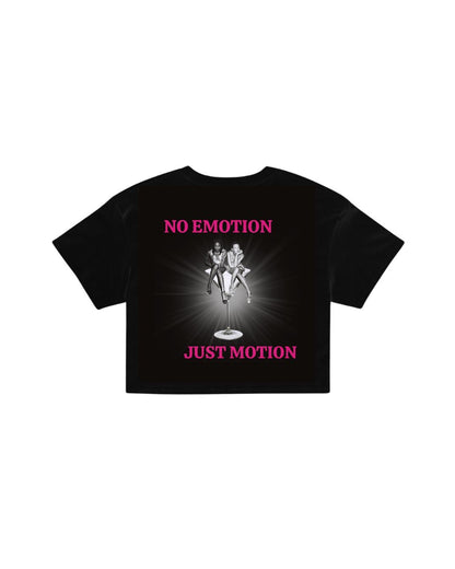 ÚNICO STUDIOS NO EMOTION CROP T-SHIRT - Black
