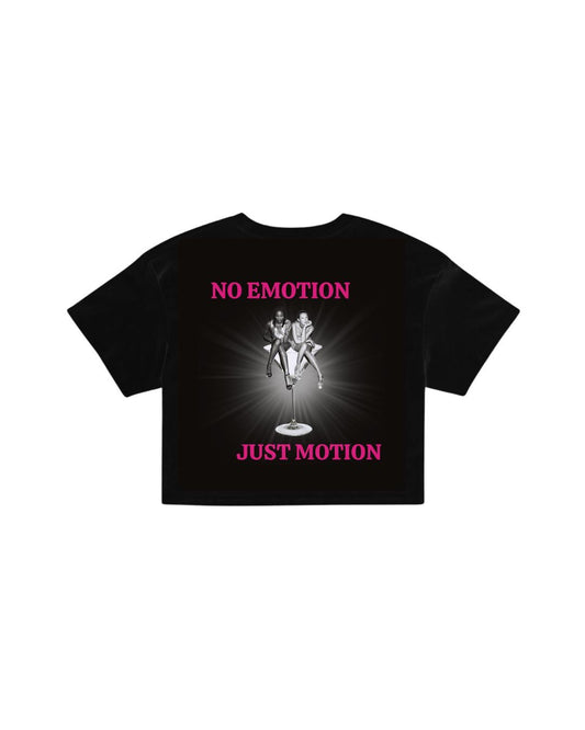 ÚNICO STUDIOS NO EMOTION CROP T-SHIRT - Black
