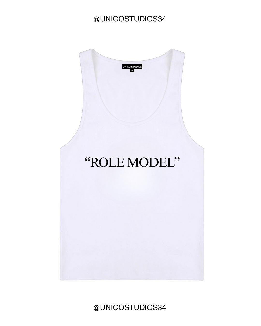 ÚNICO STUDIOS ROLE MODEL WOMEN’S TANK TOP - White