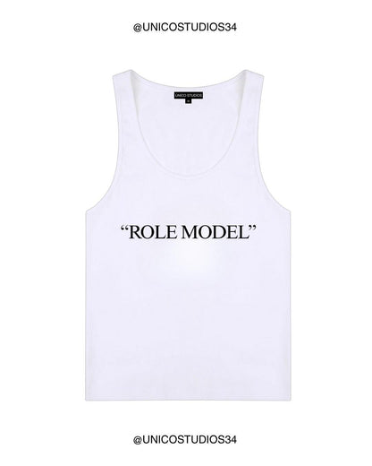 ÚNICO STUDIOS ROLE MODEL WOMEN’S TANK TOP - White