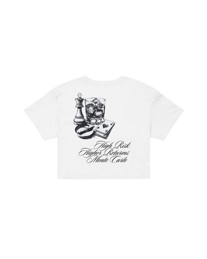 ÚNICO STUDIOS MONTE CARLO CROP T-SHIRT - White