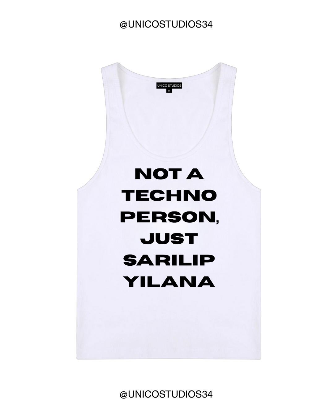 ÚNICO STUDIOS NOT A TECHNO PERSON WOMEN’S TANK TOP - White