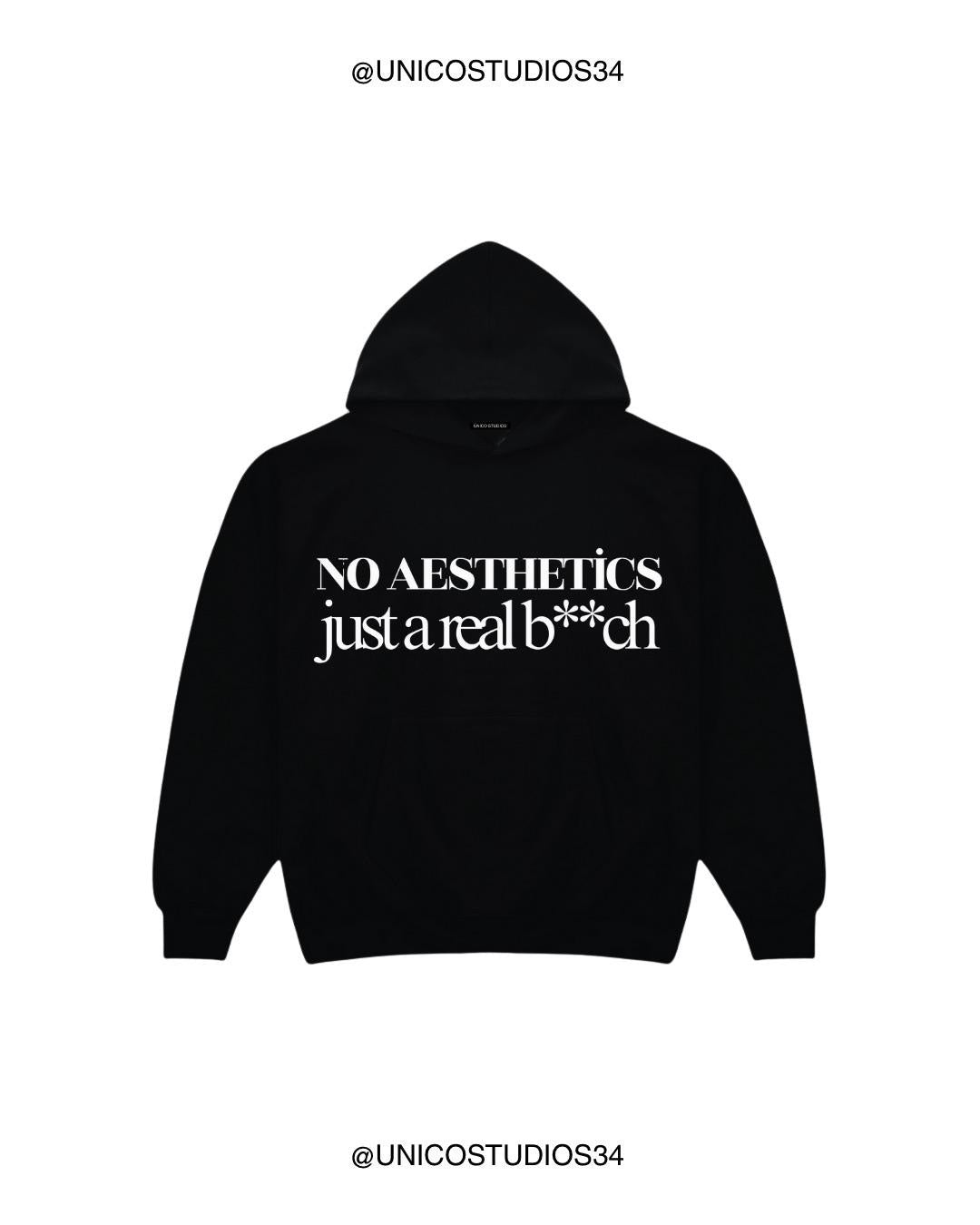 ÚNICO STUDIOS NO AESTHETICS HOODIE - Black
