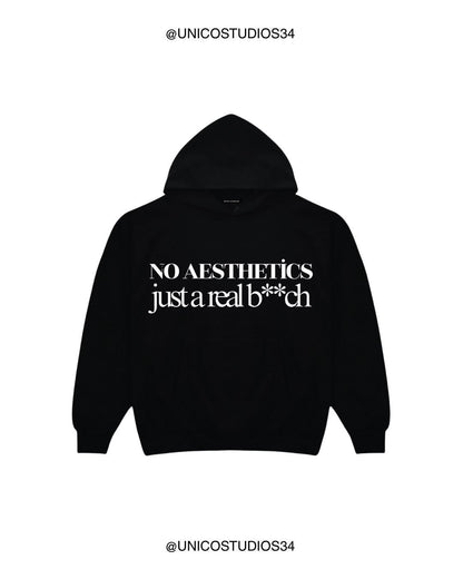 ÚNICO STUDIOS NO AESTHETICS HOODIE - Black
