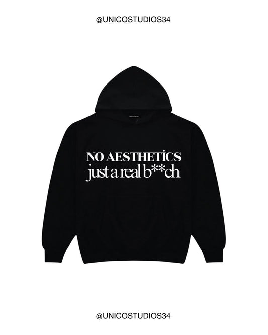 ÚNICO STUDIOS NO AESTHETICS HOODIE - Black