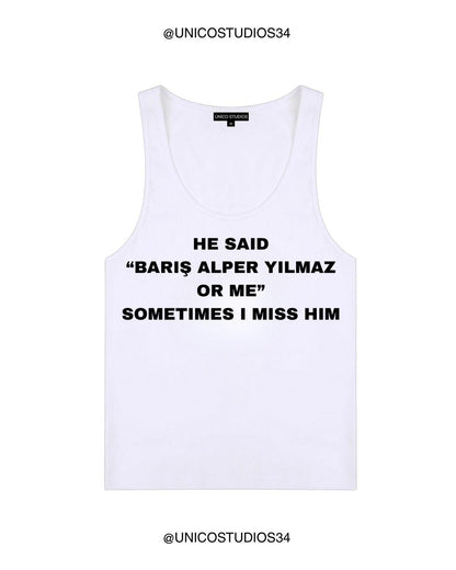 ÚNICO STUDIOS BARIS ALPER YILMAZ OR ME WOMEN'S TANK TOP - White