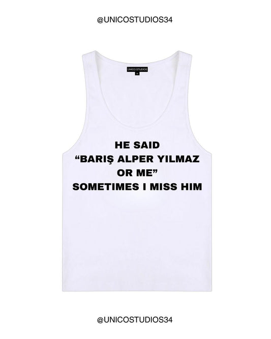ÚNICO STUDIOS BARIS ALPER YILMAZ OR ME WOMEN’S TANK TOP - White