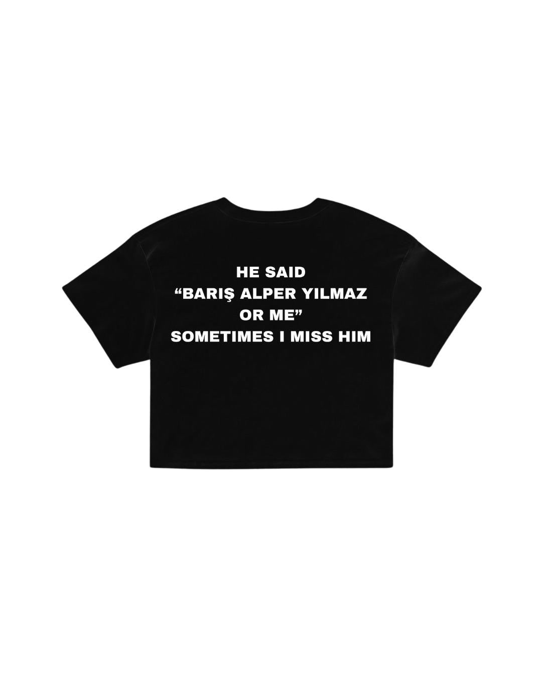 ÚNICO STUDIOS BARIS ALPER YILMAZ OR ME CROP T-SHIRT - Black